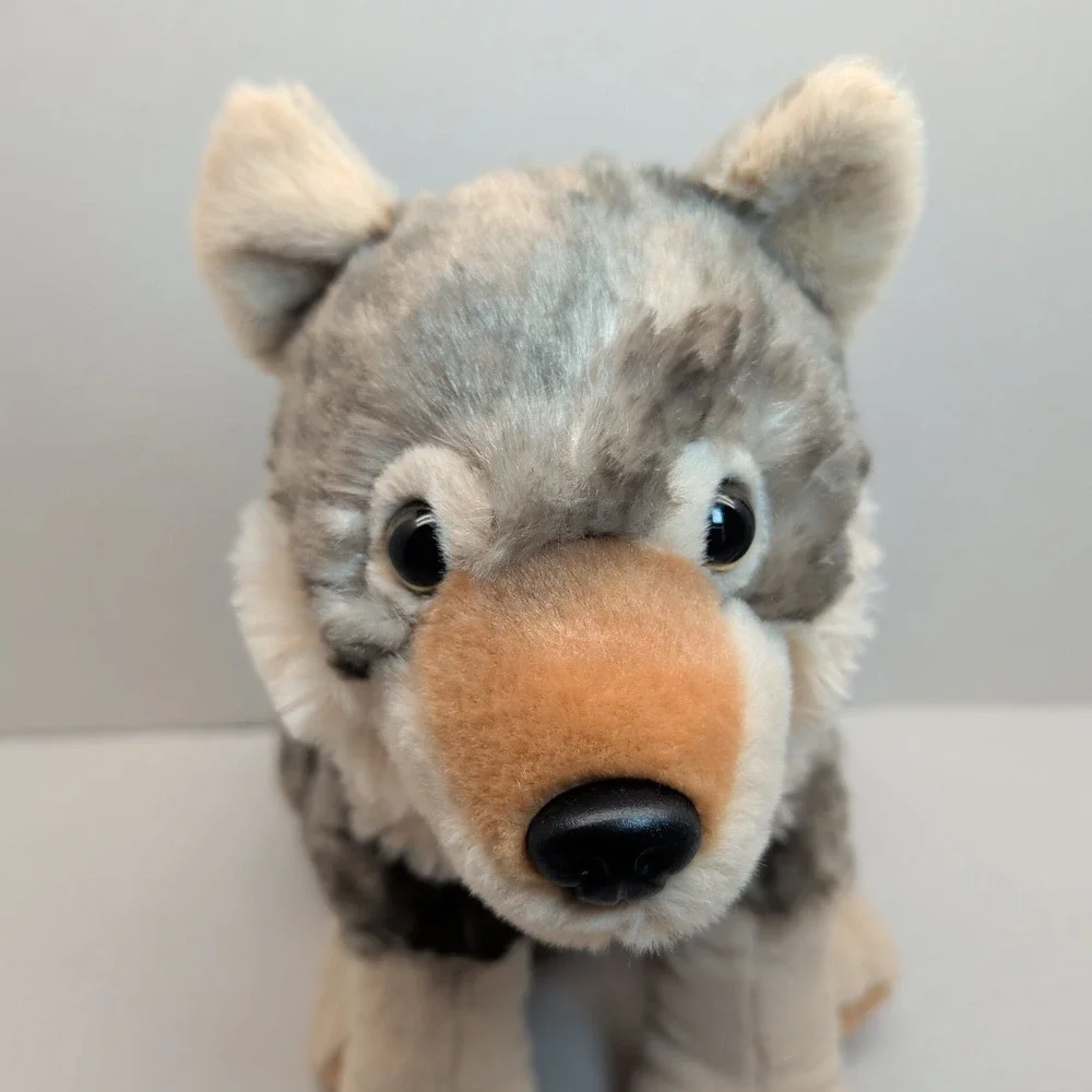 Wild Republic Grey Wolf Plush Realistic Pup Stuffed Animal Toy 12